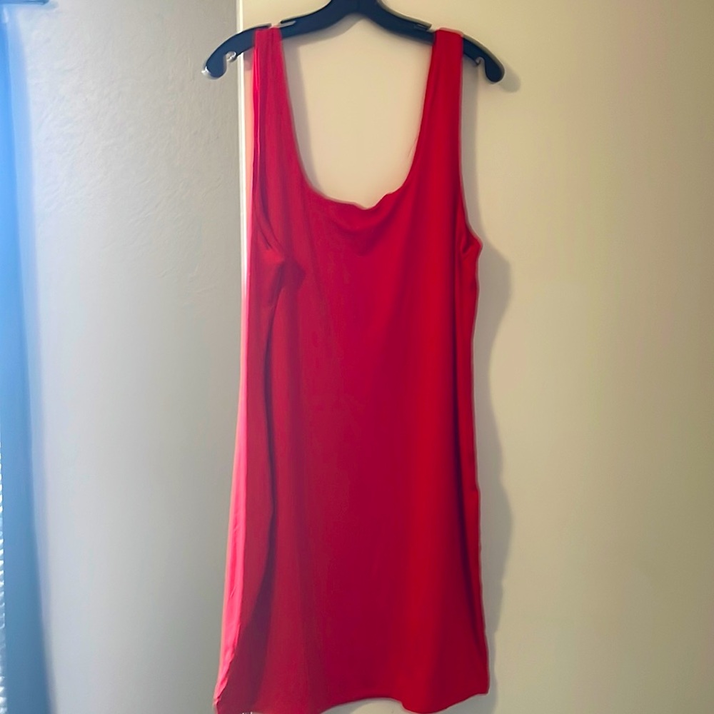 Red mini dress